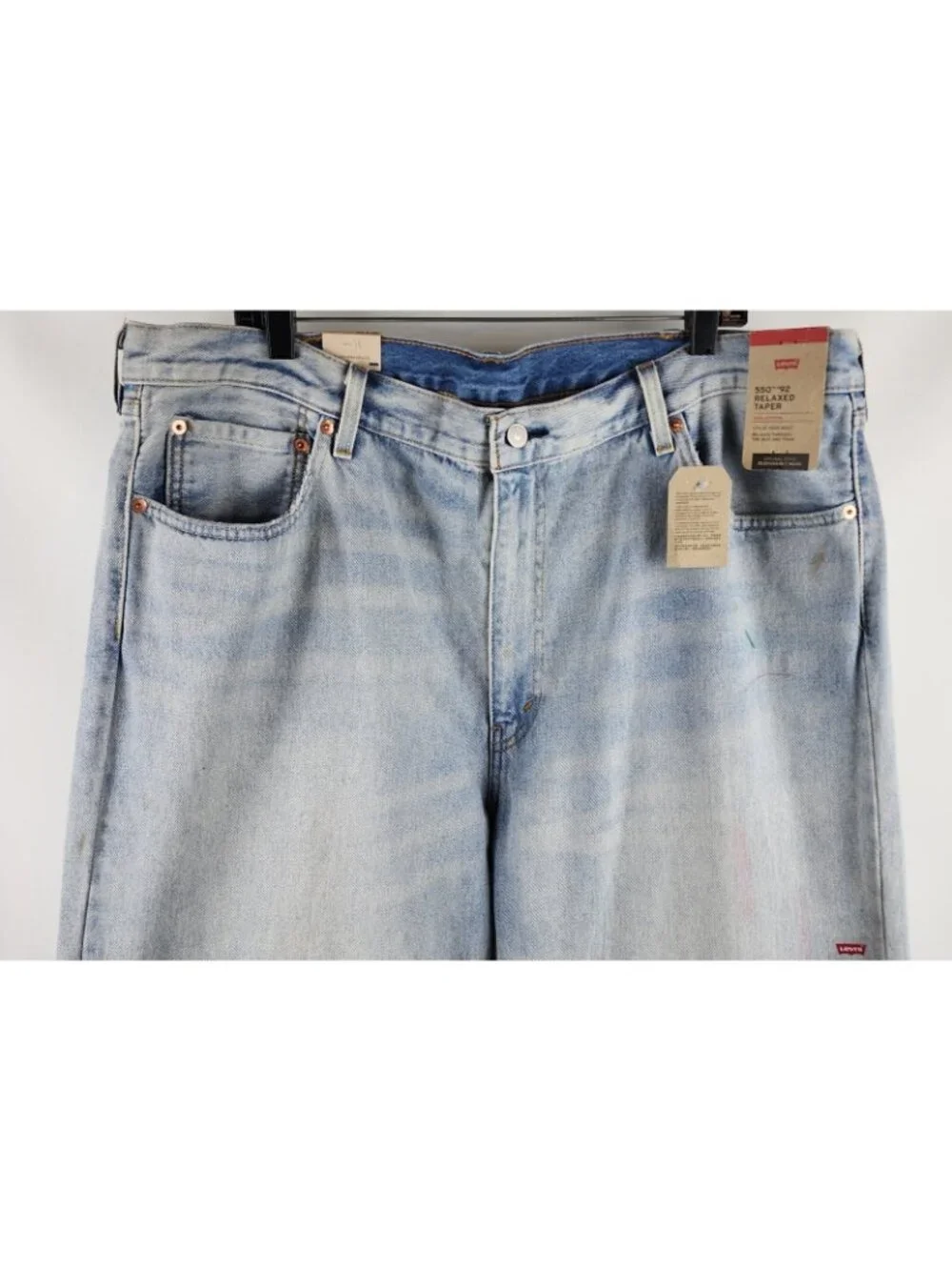 Levis 550 '92 Relaxed Taper Mens 42x30 Jeans Marker Stained Distressed New